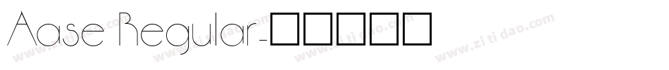 Aase Regular字体转换